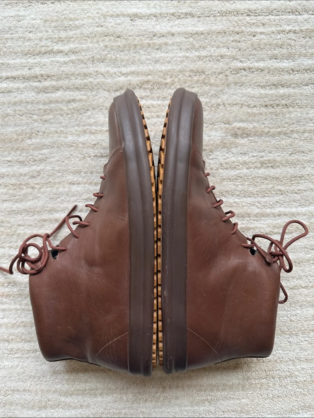 Like New Camper Chasis Sport Brown Leather Ankle Boot Chukka Style Sneaker Sz 11